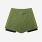 Performance 2 in 1 Running Shorts - Tight Fit - Olive Green
