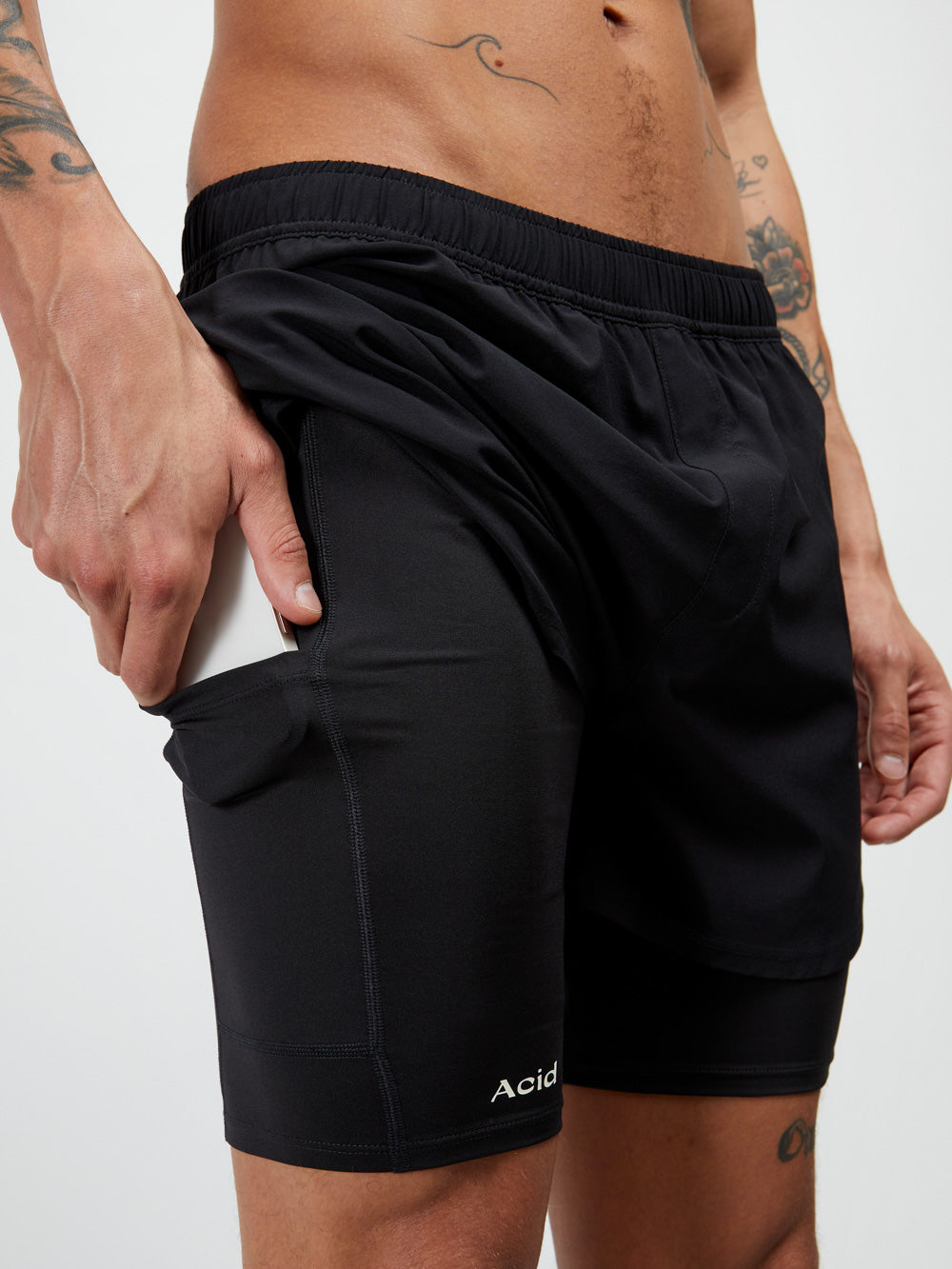 2-in-1 Shorts - Black